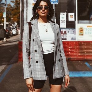 Princess Polly Cloe Fanti Blazer in grey